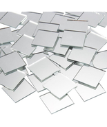 1 Inch Mirror Tiles for Crafts, 120 Pack Small Square Glass for Home Wal... - £13.84 GBP