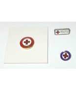  Vintage Red Cross Organization Lapel Pins Lot of Three Ten and Five Yea... - $9.95