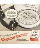 1947 Post Corn Toasties Cereal Advertisement Breakfast Corn Flakes DWNN21 - €25,92 EUR
