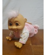 Russ Troll Crawling Baby Giggles Battery Operated Troll Tested Turns On ... - $329.37 MXN