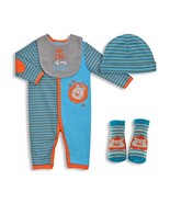 4-PIECE BABY COVERALL SET - KING OF MY FAMILY (0-3) - £11.91 GBP