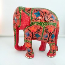 Indian Elephant Antique Style Kashmiri Paper mache Hand Painted Handicra... - £27.56 GBP