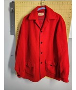 Hudson’s Bay Vintage Red Blanket Jacket 100% Wool Canada Mens - $257.39