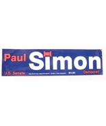 Paul Simon for Senate Bumper Sticker 11.5 X 3 Inches Unused - $4.99