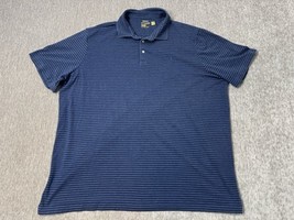 Polo Ralph Lauren Shirt Mens XXL Blue Striped Golf Performance Stretch Work - $24.74