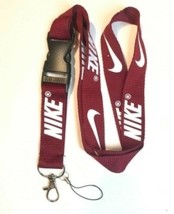 Maroon Nike Lanyard Keychain ID Badge Holder Quick release Buckle - £7.89 GBP