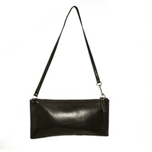 Uterque Black Leather Zip Top Small Handbag Shoulder Bag - $64.35