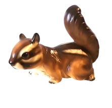 Vintage Bisque Squirrel Figurine Brown Chipmunk Japan Ceramic - £18.39 GBP