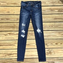 American Eagle Next Level Stretch Jegging Skinny Jeans Distressed Womens... - £14.88 GBP