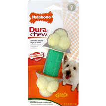 [Pack of 3] Nylabone Dura Chew Double Action Chew Bacon Flavor Regular - 1 count - £33.89 GBP