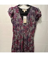 Michael Kors Pleated Floral Dress - Size S - NWT - $495.34 MXN