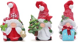 3 PCS Christmas Gnomes Decorations Xmas Gnomes Figurines Winter Decor Handmade E - £56.22 GBP
