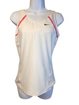 NIKE Dri Fit Tank Top Activewear Sports Bra Shelf Womens Sz Medium White... - $12.35