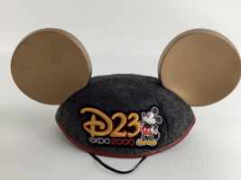 Walt Disney Parks D23 Expo 2009 Mickey Mouse Gold Ears Hat Souvenir Blac... - $24.70