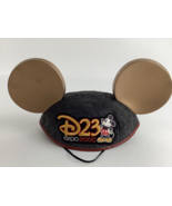Walt Disney Parks D23 Expo 2009 Mickey Mouse Gold Ears Hat Souvenir Blac... - $33.76 CAD