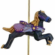Mr Christmas Carousel Replacement Part Black Horse on 12 in Metal Pole Vintage - $10.40