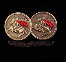 Vintage cufflinks / Knight on a horse / w2nsd radio / Wayne S. Green II / mediev - £130.84 GBP