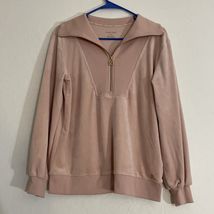 Calvin Klein Women’s Ultra Soft Half Zip Pink Peach Sweater Top Small - €18,89 EUR