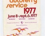 Chessie System Cross Lake Michigan Autoferry Service Brochure Summer 1977 - £14.03 GBP