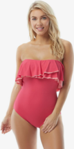 Coco Reef Contours One Piece Swimsuit Ruffled Hibiscus Size 8/32D $132 - Nwt - £28.15 GBP