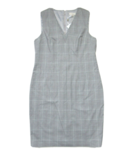 NWT Ted Baker Avriild Check Contrast V-Neck Sheath in Charcoal Dress 5 / US 12 - £64.13 GBP