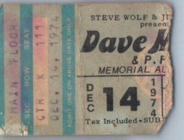 Dave Mason Konzert Ticket Stumpf Dezember 14 1974 Sacramento California - £50.50 GBP
