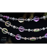 boho necklace with Czech glass beads, great for boho layering, purple an... - $39.00
