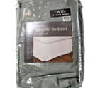 Smoothweave Twin Tailored Bedskirt 14in Drop Length Sage 39x75in - $18.99