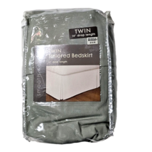 Smoothweave Twin Tailored Bedskirt 14in Drop Length Sage 39x75in - $18.99