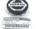Genuine OEM Nissan 40342-4AF2A Wheel Center Cap Black / Chrome New - $15.43