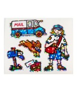 2000s Hambly Holographic Postal Office Worker Single Sticker Sheet 1.5&quot; ... - $4.06 CAD