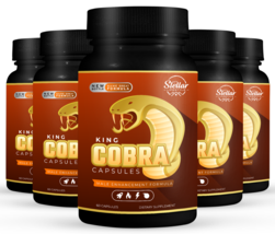 5 Pack King Cobra Capsules, stamina libido vitality for men-60 Capsules x5 - $144.91