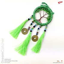 Handmade Bohemian Macrame Karma Beads Dream Catcher Wedding Wall Hanging... - $279.41 MXN