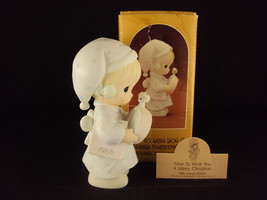 Precious Moments Figurine, #115339, Time To Wish You A Merry Christmas, Flower - £23.41 GBP
