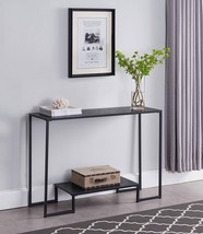 Kings Brand Furniture – Vidal Metal/Wood Sofa Console Table, Black/Grey - £72.73 GBP