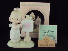 Precious Moments Figurine, #PM-874, Loving You Dear Valentine, Olive Branch - £23.55 GBP