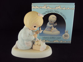 Precious Moments, PM-831, Dawn&#39;s Early Light, Fish Mark, 1983 Members Only - $29.95