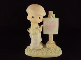 Precious Moments, PM-873, Loving You Dear Valentine, Flower Mark, 1986 - $24.95