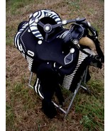 Western Cordura Trail Barrel Pleasure Horse SADDLE Bridle Tack Zebra 4946 - $474.47 CAD