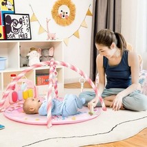 Baby Activity Play Piano Gym Mat with 5 Hanging Sensory Toys-Pink - Color: Pink - £72.20 GBP