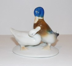 Vintage Kunstporzellan Ilmenau Gdr Germany Ducks Porcelain 3 1/4&quot; Figurine - £29.93 GBP