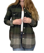 Panache button down plaid flannel shirt in Gree/Black - size XL - $43.56