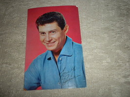Eddie Fisher Signed Color Photo Postcard postmarked 1953; 3 1/2&quot; x5 1/2 VG+ - £4.29 GBP