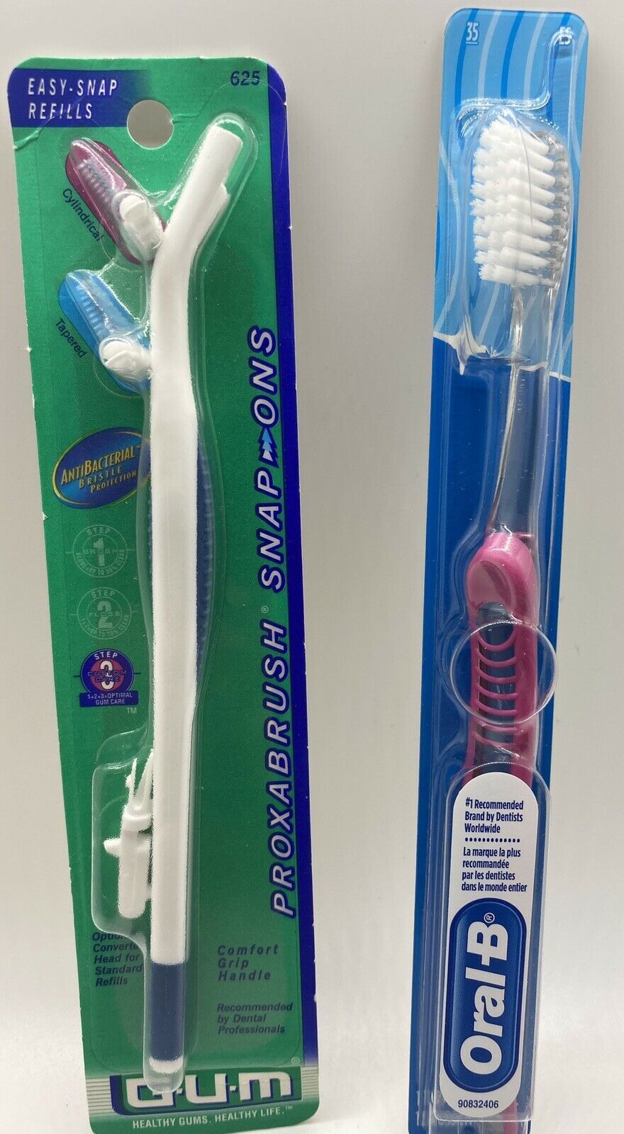 Primary image for 2 PK Oral-B Sensitive Toothbrush  & Gum Proxabrush Set Of 2