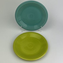 Fiesta Salad Plate 7 1/4” Inch Set Of 2 Turquoise &amp; Lemongrass Made in USA - £13.59 GBP