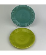 Fiesta Salad Plate 7 1/4” Inch Set Of 2 Turquoise &amp; Lemongrass Made in USA - £13.75 GBP