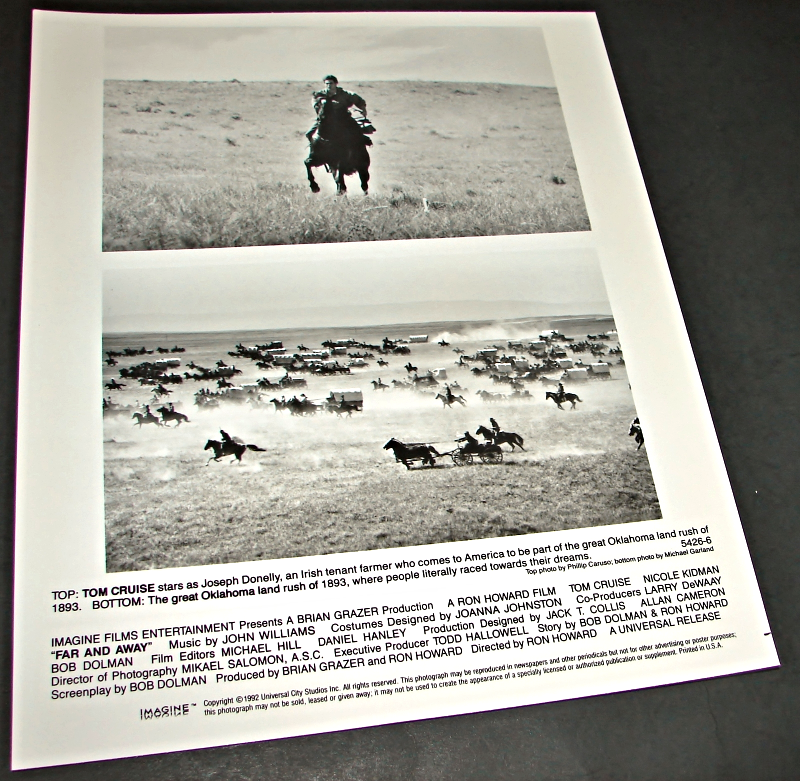 1992 FAR AND AWAY Ron Howard Movie Press Photo Tom Cruise riding a horse... - $9.95
