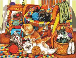 Knitting with Cute Cats/ Cross Stitch Patterns PDF/ Animals 145 - £7.06 GBP