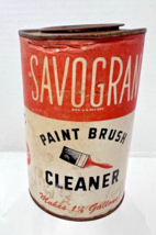 OLD Savogran Paint Bruch Cleaner Paper &amp; Metal Tin Nice Advertising Disp... - $341.48 MXN
