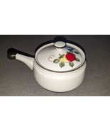 1970s &quot;Strawberries&quot; 8&quot; stoneware covered casserole Bean Pot Very Rare N... - $39.59